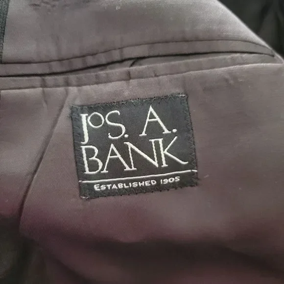 Jos. A. Bank 2 Button Pant Brown Suit ~  Sz 44L Blazer ~ 40W 28.5L Pleated Pants - Picture 6 of 11